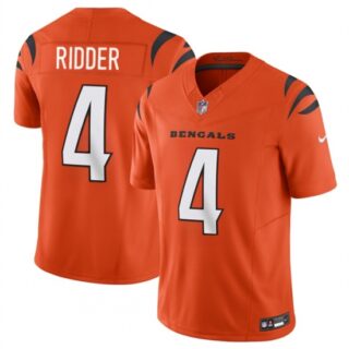 Men's Cincinnati Bengals #4 Desmond Ridder Orange 2025 F.U.S.E. Vapor Untouchable Limited Football Stitched Jersey