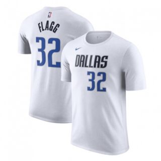 Men's Dallas Mavericks #32 Cooper Flagg White 2025 Draft First Round Pick Association Edition Name & Number T-Shirt