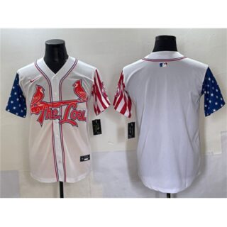 Men's St. Louis Cardinals Blank White Independence Day Vapor Premier Limited Stitched Baseball Jersey
