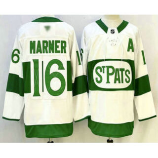 Men's Toronto Maple Leafs #16 Mitch Marner White St Pats Authentic Jersey
