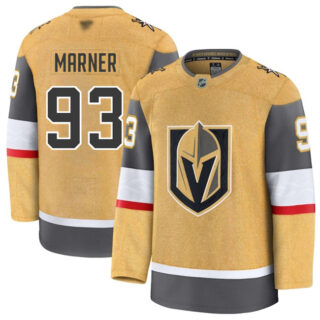 Men's Vegas Golden Knights #93 Mitch Marner Gold 2024-25 Home Stitched Hockey Jersey