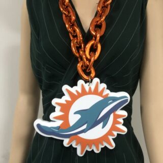 Miami dolphin Oversized Superfan Chain Necklace