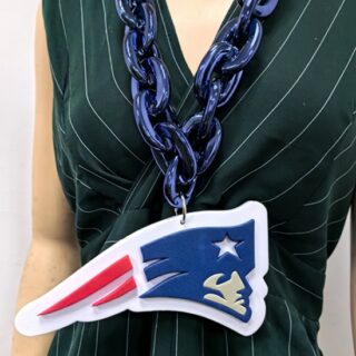 New England Patriots Oversized Superfan Chain Necklace