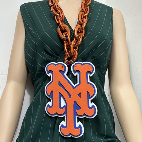 New York Mets Oversized Superfan Chain Necklace