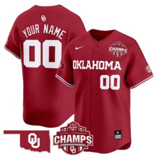 Custom Oklahoma Sooners 2025 SEC Softball Conference Tournament Champions Patch Vapor Premier Limited Crimson Jersey All Stitched