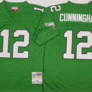 Philadelphia Eagles Green #12 Randall Cunningham Throwback Jersey