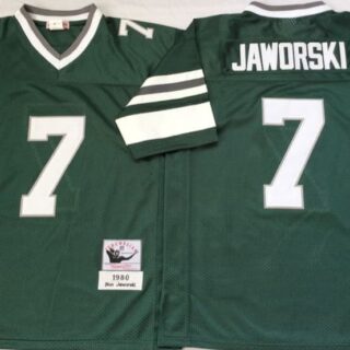Philadelphia Eagles Green #7 Ron Jaworski Throwback Jersey