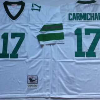 Philadelphia Eagles White #17 Harold Carmichael Throwback Jersey