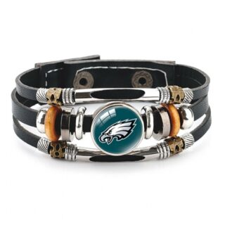 Philadelphia eagles- NFL Pro football team jewel cowhide bracelet leather hand jewelry