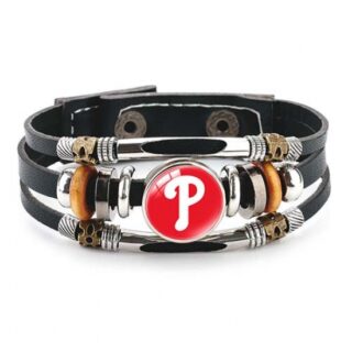 Philadelphian MLB Pro football team jewel cowhide bracelet leather hand jewelry