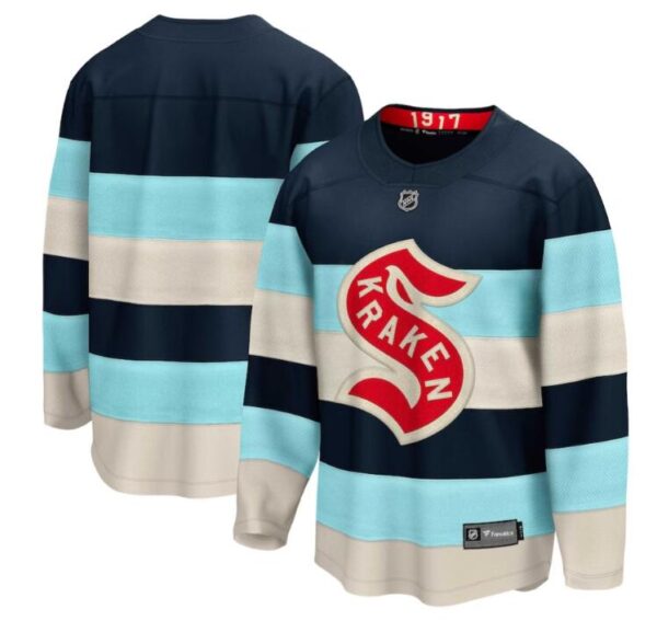 Seattle Kraken Branded 2024 NHL Winter Classic Breakaway Jersey Deep Sea Blue