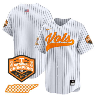 Tennessee Volunteers 2024 Champions Vapor Premier Limited baseball Jersey All Stitched Pinstripe Blank