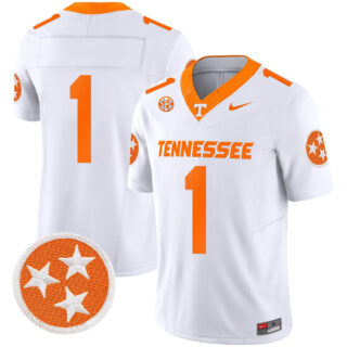 Tennessee Volunteers 2024 Vapor Limited Jersey All Stitched White #1 no name
