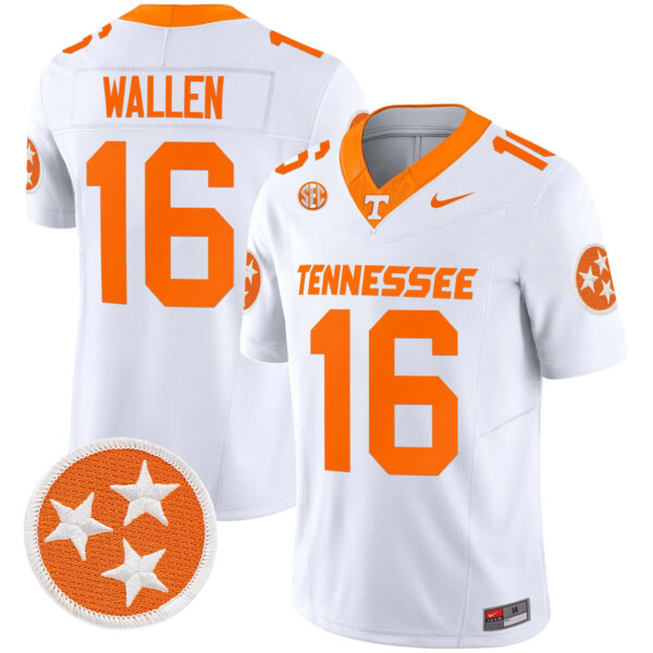 Tennessee Volunteers 2024 Vapor Limited Jersey All Stitched White #16 Morgan Wallen