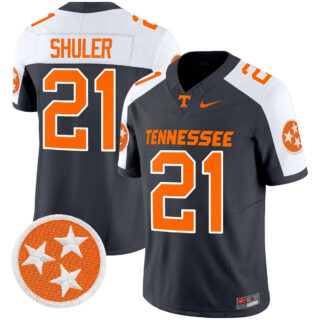Tennessee Volunteers 2024 Vapor Limited Jersey All Stitched Grey Alternate #21 Navy Shuler