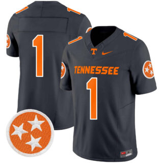 Tennessee Volunteers 2024 Vapor Limited Jersey All Stitched Smokey Grey #1 no name