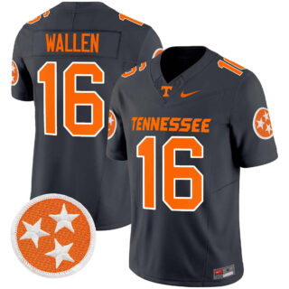 Tennessee Volunteers 2024 Vapor Limited Jersey All Stitched Smokey Grey #16 Morgan Wallen