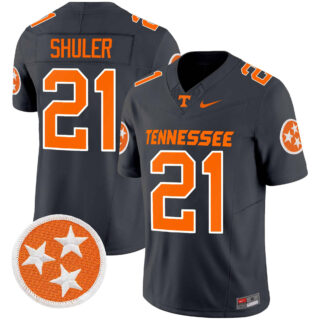 Tennessee Volunteers 2024 Vapor Limited Jersey All Stitched Smokey Grey #21 Navy Shuler