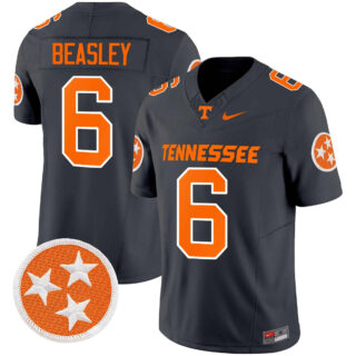 Tennessee Volunteers 2024 Vapor Limited Jersey All Stitched Smokey Grey #6 Aaron Beasley