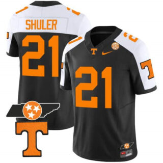 Tennessee Volunteers Checkerboard & Alternate Jersey V2 All Stitched Black Special #21 Navy Shuler