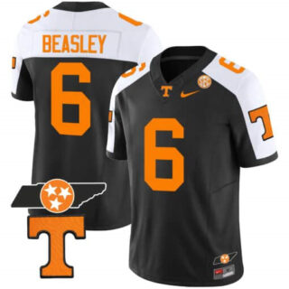 Tennessee Volunteers Checkerboard & Alternate Jersey V2 All Stitched Black Special #6 Aaron Beasley