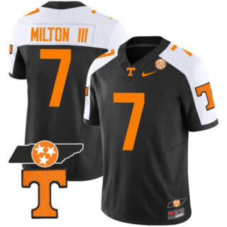 Tennessee Volunteers Checkerboard & Alternate Jersey V2 All Stitched Black Special #7 Joe Milton lii