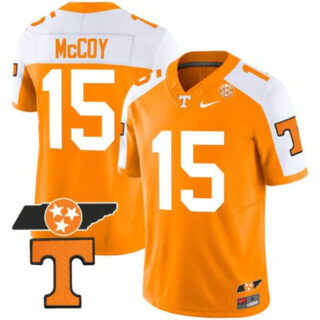 Tennessee Volunteers Checkerboard & Alternate Jersey V2 All StitchedAlternate Orange #15 Bru Mccoy