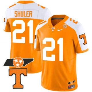 Tennessee Volunteers Checkerboard & Alternate Jersey V2 All StitchedAlternate Orange #21 Navy Shuler