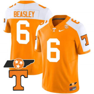 Tennessee Volunteers Checkerboard & Alternate Jersey V2 All StitchedAlternate Orange #6 Aaron Beasley