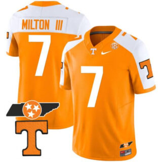 Tennessee Volunteers Checkerboard & Alternate Jersey V2 All StitchedAlternate Orange #7 Joe Milton lii