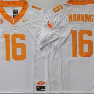 Tennessee Volunteers White #16 MANNING Jersey
