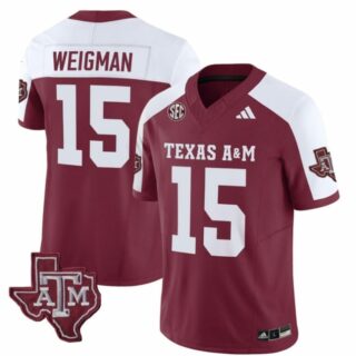 Texas A&M Aggies Conner Weigman Jersey #15 Vapor Limited College Football Alternate