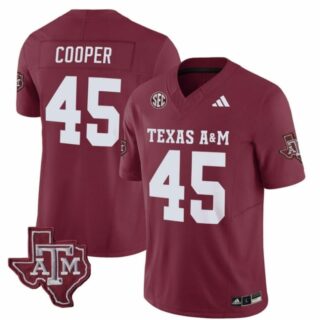 Texas A&M Aggies Edgerrin Cooper Jersey #45 Vapor Limited College Football Maroon
