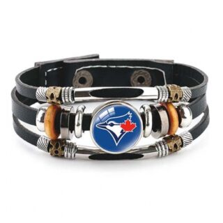 The Toronto Blue Jays MLB Pro football team jewel cowhide bracelet leather hand jewelry