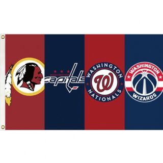 TisTm Washington Four Team Flag 3x5 feet Basketball Team Flags Holiday Party Sports Yard Indoor Outdoor Decoration Fans Gift