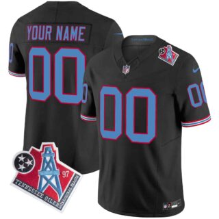 Tennessee Titans 1997 Throwback Vapor Limited Custom Jersey All Stitched Black