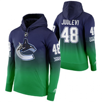 Vancouver Canucks #48 Olli Juolevi Reverse Retro Pullover Hoodie Green