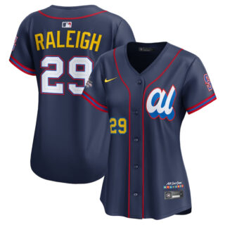 Women's American League #29 Cal Raleigh Navy 2025 All-Star Edition Limited Stitched Baseball Jersey(Run Small)