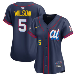 Women's American League #5 Jacob Wilson Navy 2025 All-Star Edition Limited Stitched Baseball Jersey(Run Small)