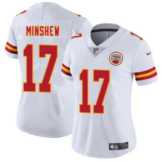 Women's Kansas City Chiefs #17 Gardner Minshew White 2025 Vapor Untouchable Limited Stitched Jersey(Run Small)