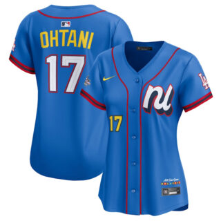 Women's National League #17 Shohei Ohtani Blue 2025 All-Star Edition Limited Stitched Baseball Jersey(Run Small)