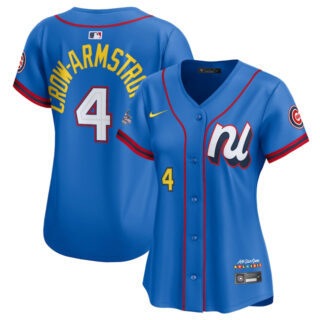 Women's National League #4 Pete Crow-Armstrong Blue 2025 All-Star Edition Limited Stitched Baseball Jersey(Run Small)