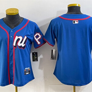 Women's National League Pittsburgh Pirates Blank Blue 2025 All-Star Edition Limited Stitched Baseball Jersey(Run Small)