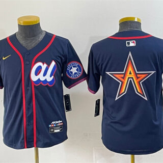 Youth American League Houston Astros Team Big Logo Navy 2025 All-Star Edition Limited Stitched Baseball Jersey