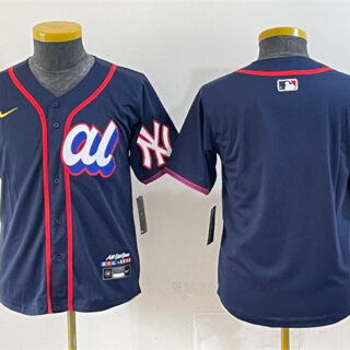 Youth American League New York Yankees Blank Navy 2025 All-Star Edition Limited Stitched Baseball Jersey