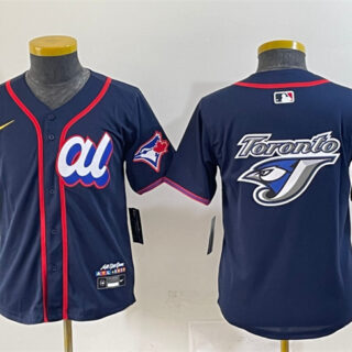 Youth American League Toronto Blue Jays Team Big Logo Navy 2025 All-Star Edition Limited Stitched Baseball Jersey