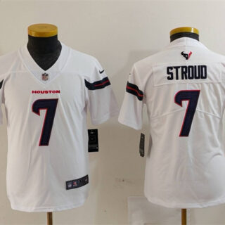 Youth Houston Texans #7 C.J. Stroud White Vapor Untouchable Limited Stitched Jersey