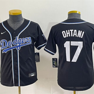 Youth Los Angeles Dodgers #17 Shohei Ohtani Black Stitched Baseball Jersey