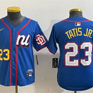 Youth National League #23 Fernando Tatis Jr. Blue 2025 All-Star Edition Limited Stitched Baseball Jersey