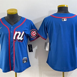 Youth National League Chicago Cubs Blank Blue 2025 All-Star Edition Limited Stitched Baseball Jersey